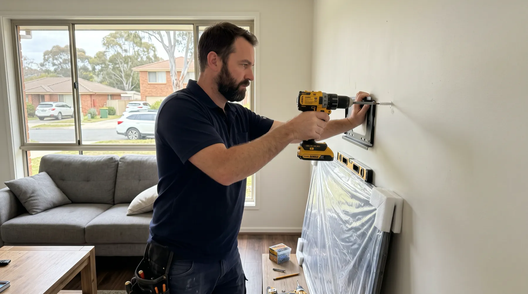 TV Wall Mounting Canberra | Fixed Price, Cables Hidden